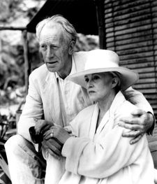 Jeanne Moreau (Edith) with Max von Sydow (Henry Farber): "She was absolutely marvelous and wonderful to work with."